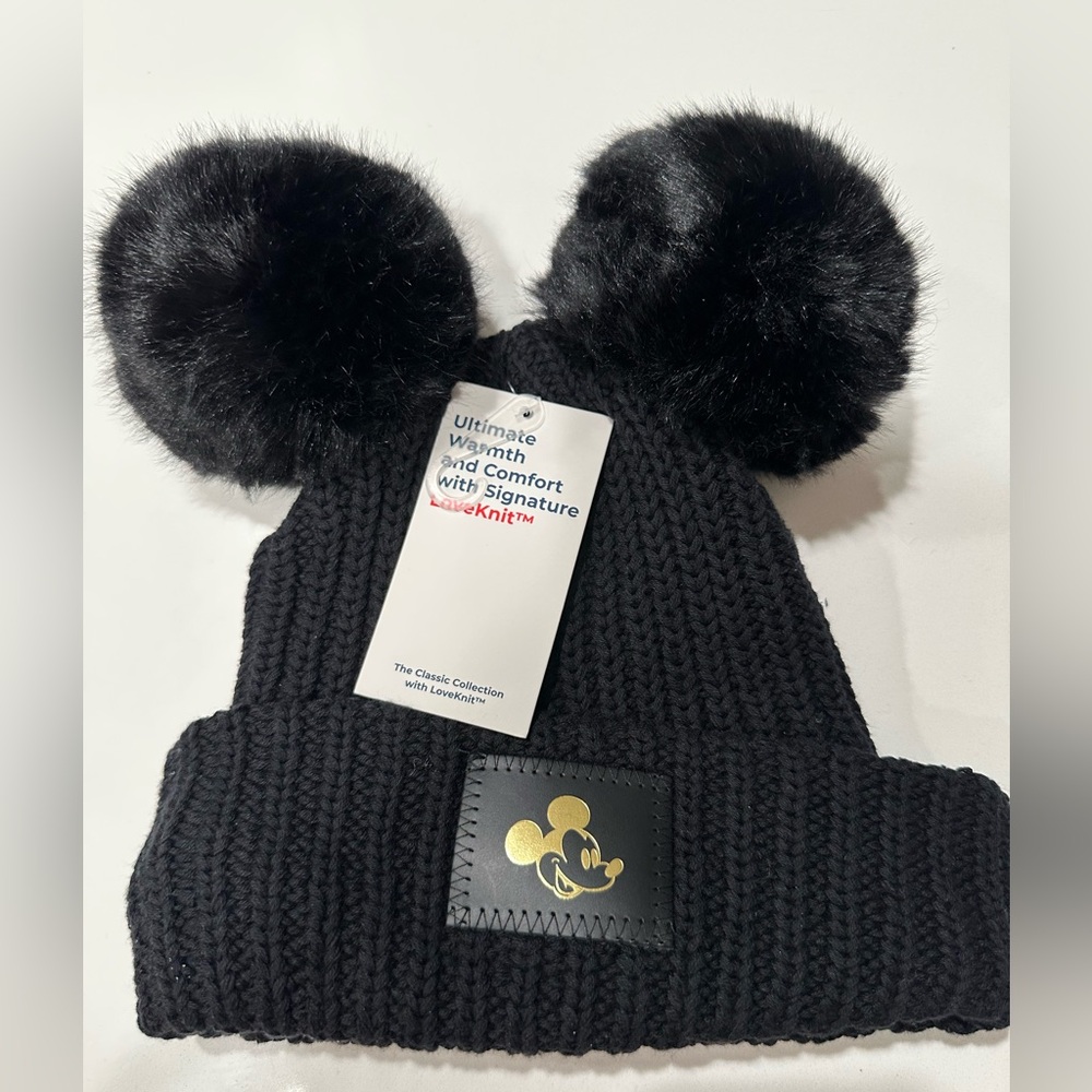 Disney Mickey Black Knit Beanie
